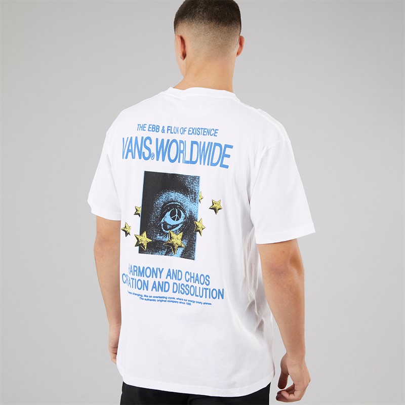 Vans Mens Chaos Back Graphic T-Shirt White