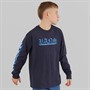 Vans Junior Boys Inferno Long Sleeve T-Shirt Parisian Night