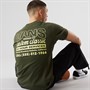 Vans Mens Shop Front Graphic Back T-Shirt Dried Kelp