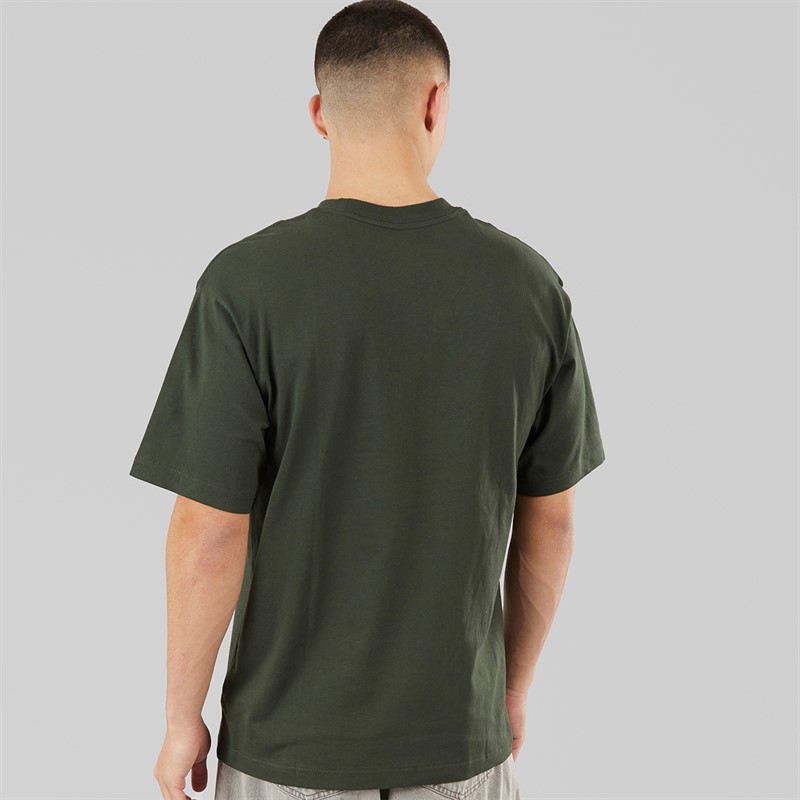 Vans Mens Left Chest Logo Loose T-Shirt Dried Kelp