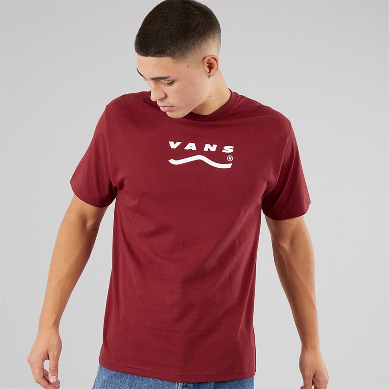 Vans Mens Determined T-Shirt Bordeaux/White