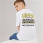 Vans Junior Boys Shop Front Graphic Back T-Shirt White