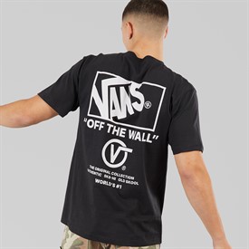 Vans Mens Stacked Hi Graphic Back T-Shirt Black