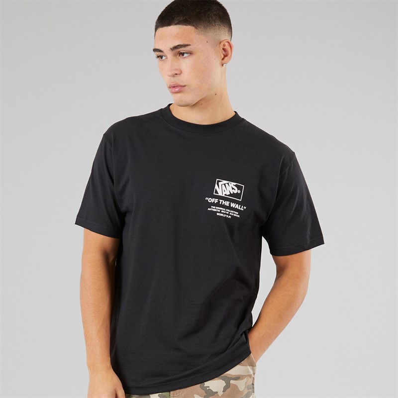 Vans Mens Stacked Hi Graphic Back T-Shirt Black