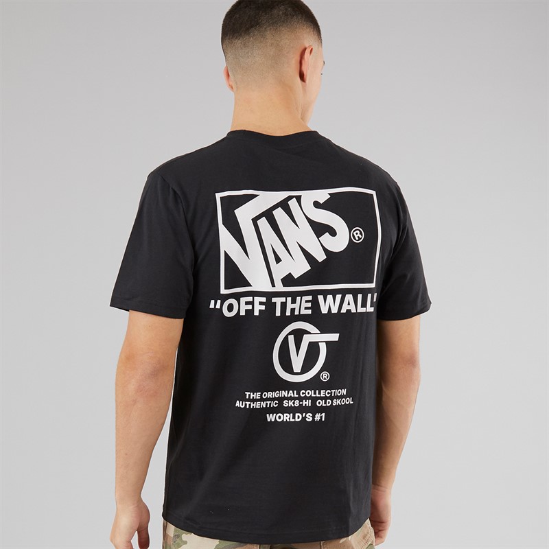 Vans Mens Stacked Hi Graphic Back T-Shirt Black