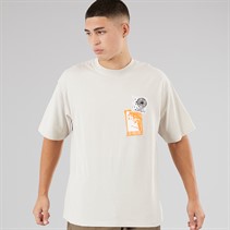 Vans Mens Punk Patch Graphic Back T-Shirt Taupe Mist