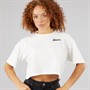 Vans Womens Classic Script Cropped T-Shirt White