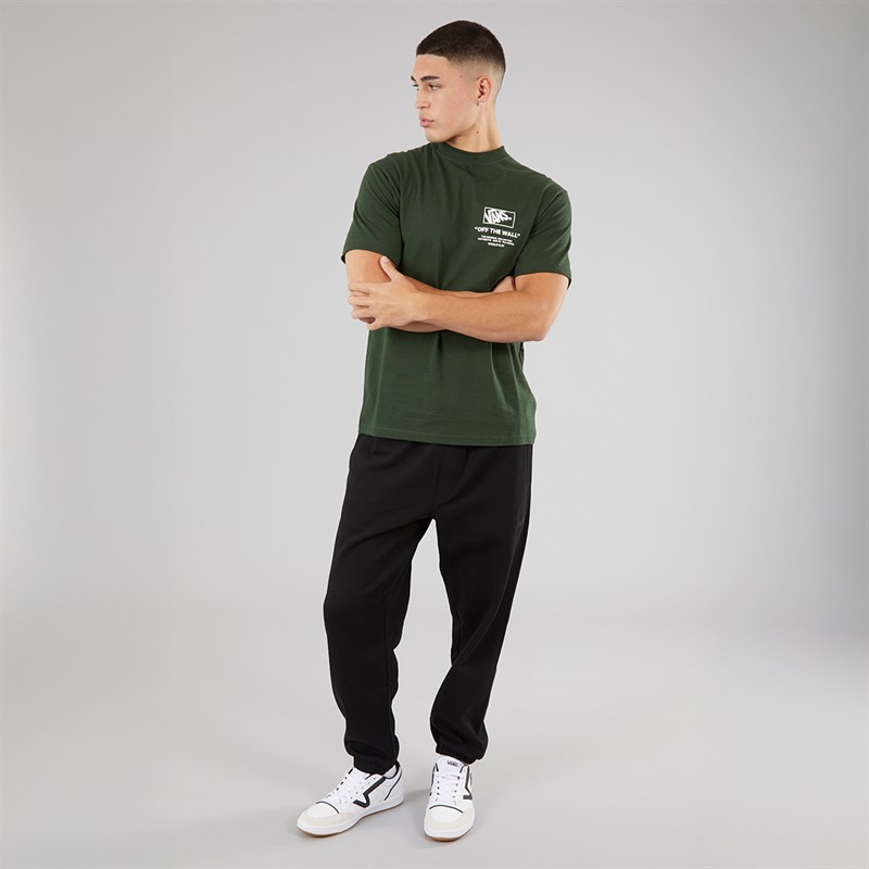 Vans Mens Stacked Hi Graphic Back T-Shirt Dried Kelp