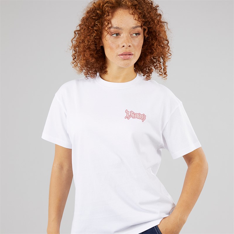 Vans Womens Lil Bear Graphic Back T-Shirt White
