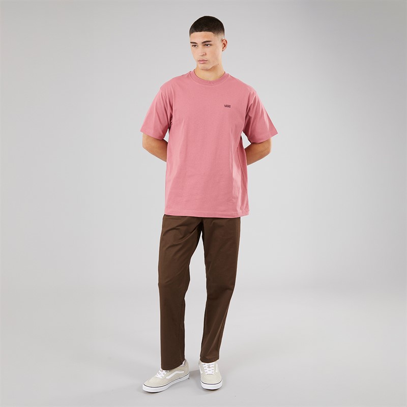 Vans Mens Left Chest Logo Loose T-Shirt Mauvewood