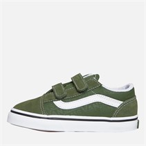 Vans Infant Old Skool Velcro Trainers Alpine Green