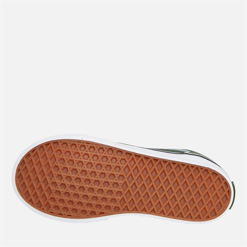 Vans Infant Old Skool Velcro Trainers Alpine Green