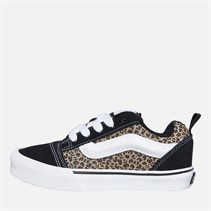 Vans Girls Knu Skool Leopard Trainers Black/Leopard