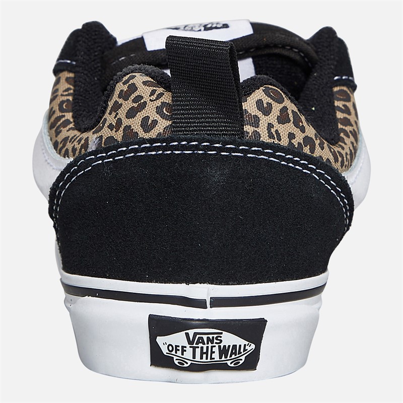 Vans Girls Knu Skool Leopard Trainers Black/Leopard