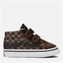 Vans Infant Sk8-Mid Reissue Velcro Checkerboard Trainers Brown