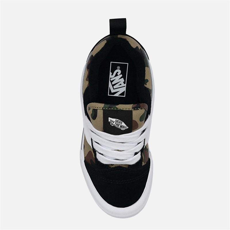 Vans Boys Knu Skool Camo Trainers Black/Green