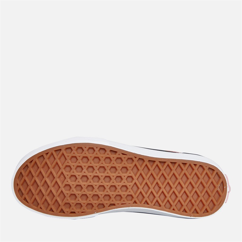 Vans Girls Old Skool Velcro Floral Trainers Mauvewood