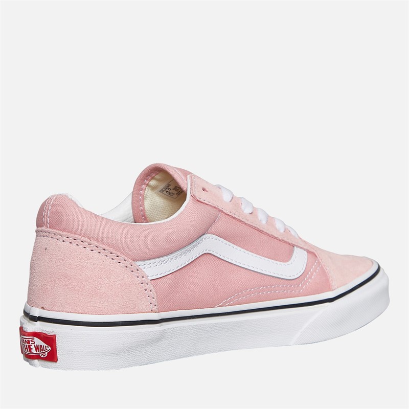 Vans Junior Girls Old Skool Trainers Powder Pink/True White