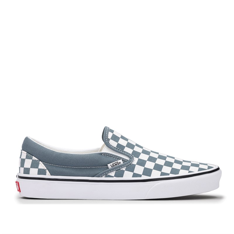 Vans Mens Classic Slip-On Colour Theory Checkerboard Trainers Stormy Weather