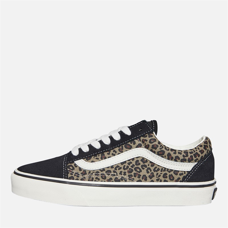 Vans Womens Old Skool Leopard Trainers Black/Leopard