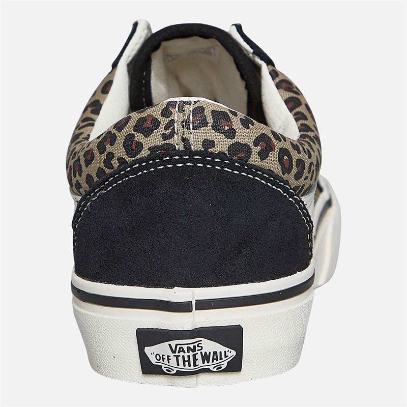 Vans Womens Old Skool Leopard Trainers Black/Leopard