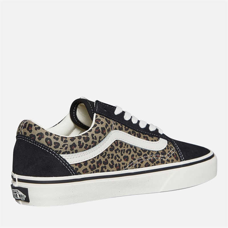 Vans Womens Old Skool Leopard Trainers Black/Leopard