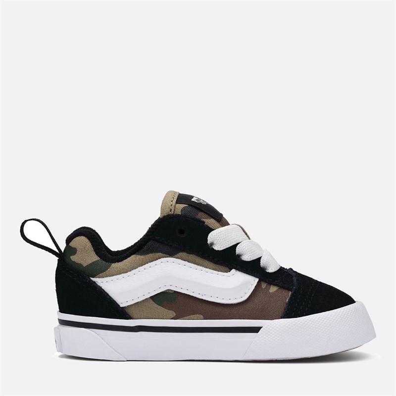 Vans Infant Knu Skool Elastic Camo Trainers Black/Green