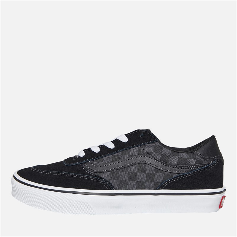 Vans Kids Brooklyn Checkerboard Trainers Black/Asphalt