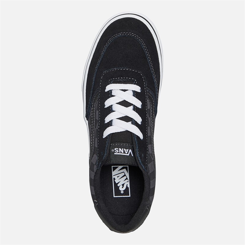 Vans Kids Brooklyn Checkerboard Trainers Black/Asphalt
