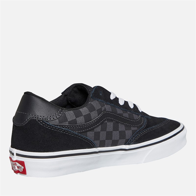 Vans Kids Brooklyn Checkerboard Trainers Black/Asphalt