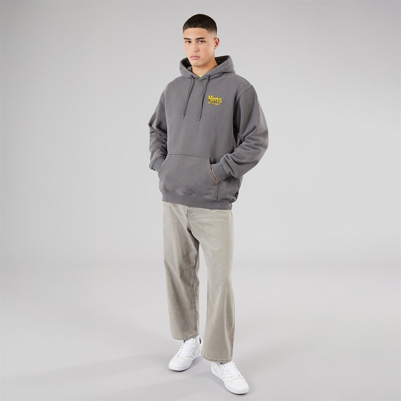 Vans Mens Legacy Graphic Back Loose Hoodie Asphalt