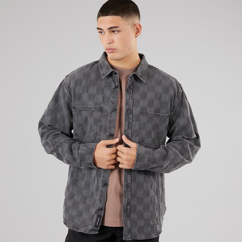 Vans Mens Hastings Checkerboard Shirt Faded Black