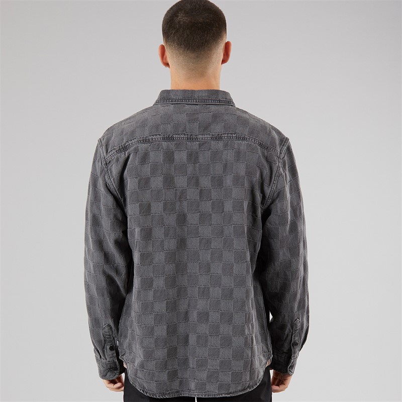 Vans Mens Hastings Checkerboard Shirt Faded Black