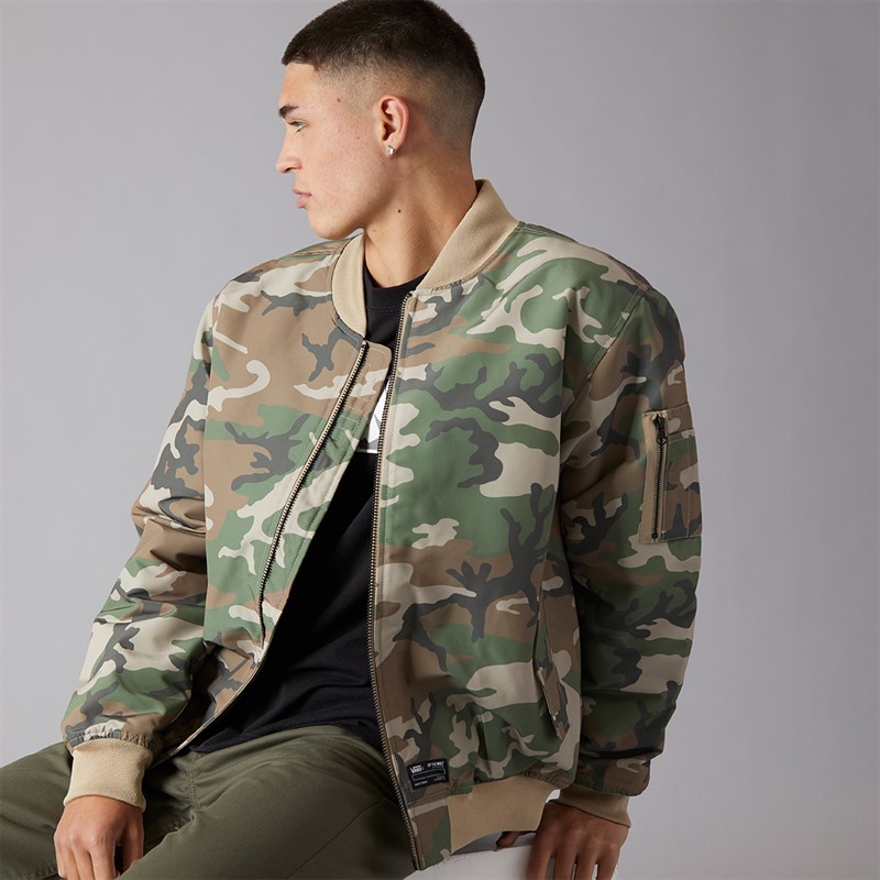 Vans Mens Copley Camo Bomber Jacket Vintage Camo