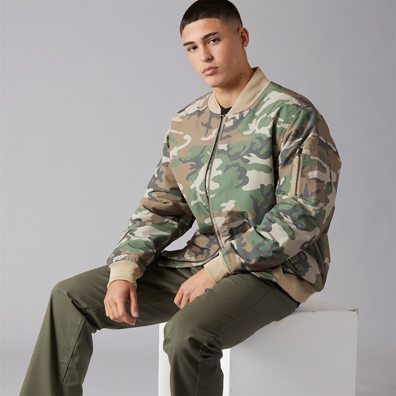Vans Mens Copley Camo Bomber Jacket Vintage Camo