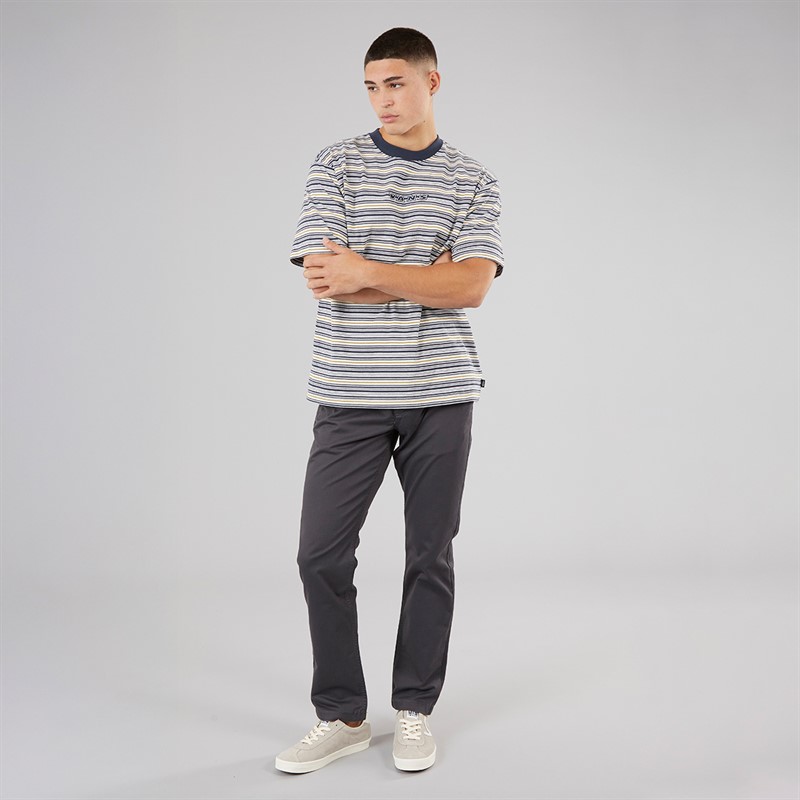 Vans Mens Cameron Stripe Knit T-Shirt Marshmallow