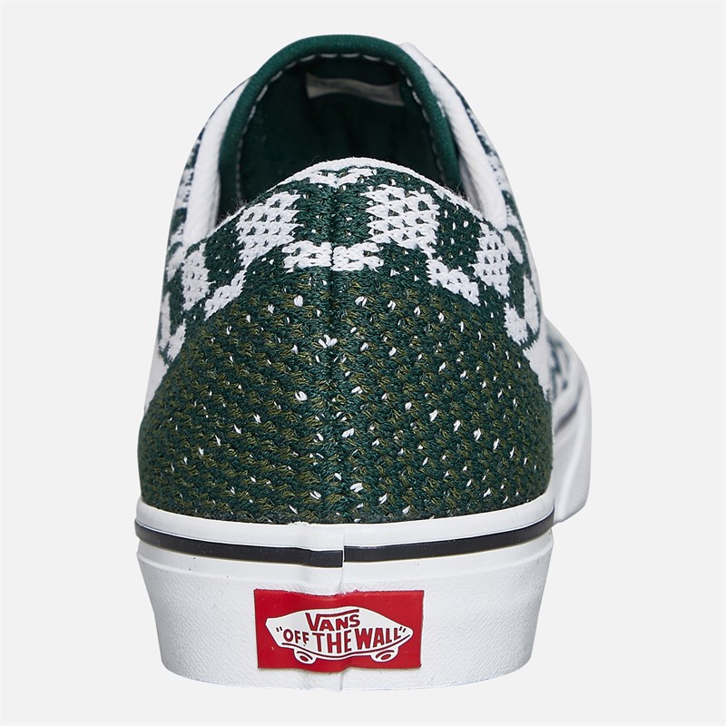 Vans Mens Old Skool EK Checkerboard Trainers Emerald/True White