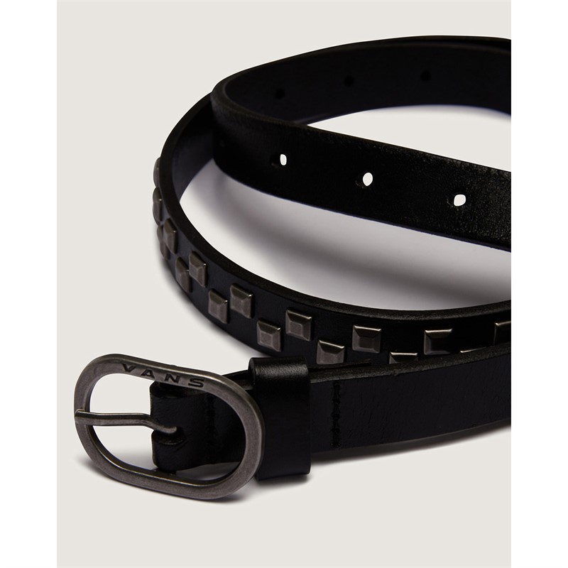 Vans Mens Check Studs Leather Belt Black