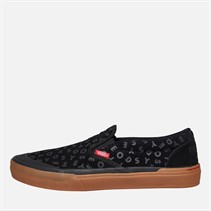 Vans Mens BMX Slip-On Trainers Black/Red/Gum