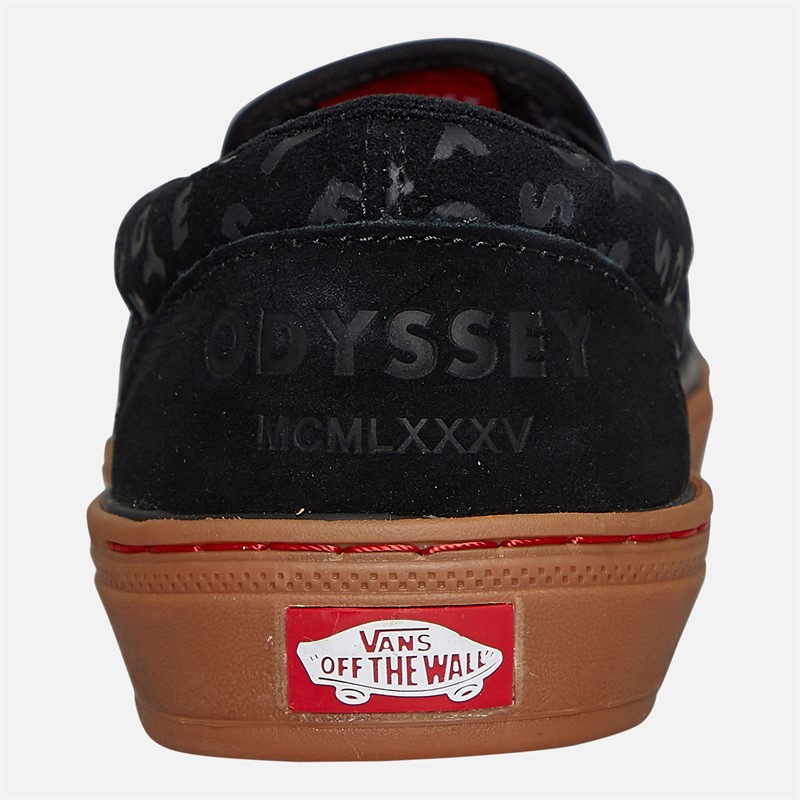 Vans Mens BMX Slip-On Trainers Black/Red/Gum