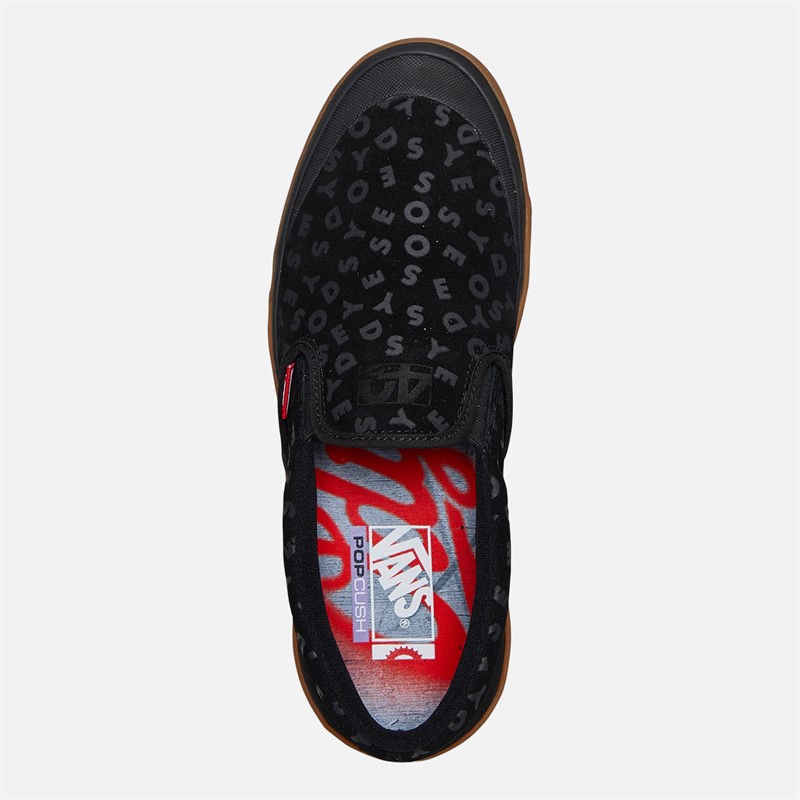 Vans Mens BMX Slip-On Trainers Black/Red/Gum