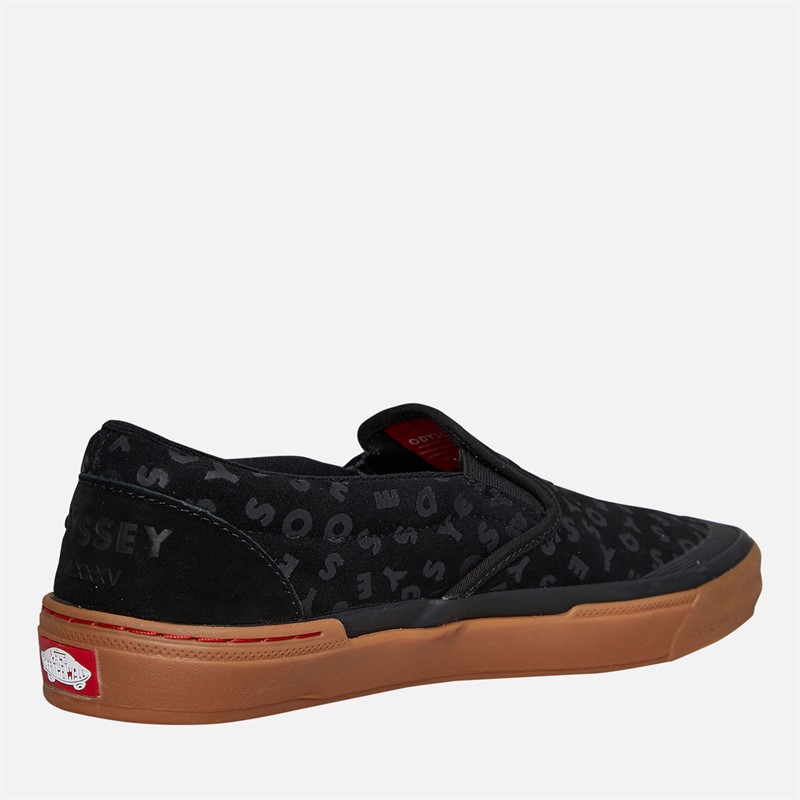 Vans Mens BMX Slip-On Trainers Black/Red/Gum