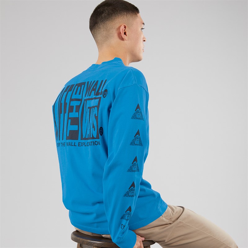 Vans Mens MTE Teamteam Graphic Long Sleeve T-Shirt True Blue