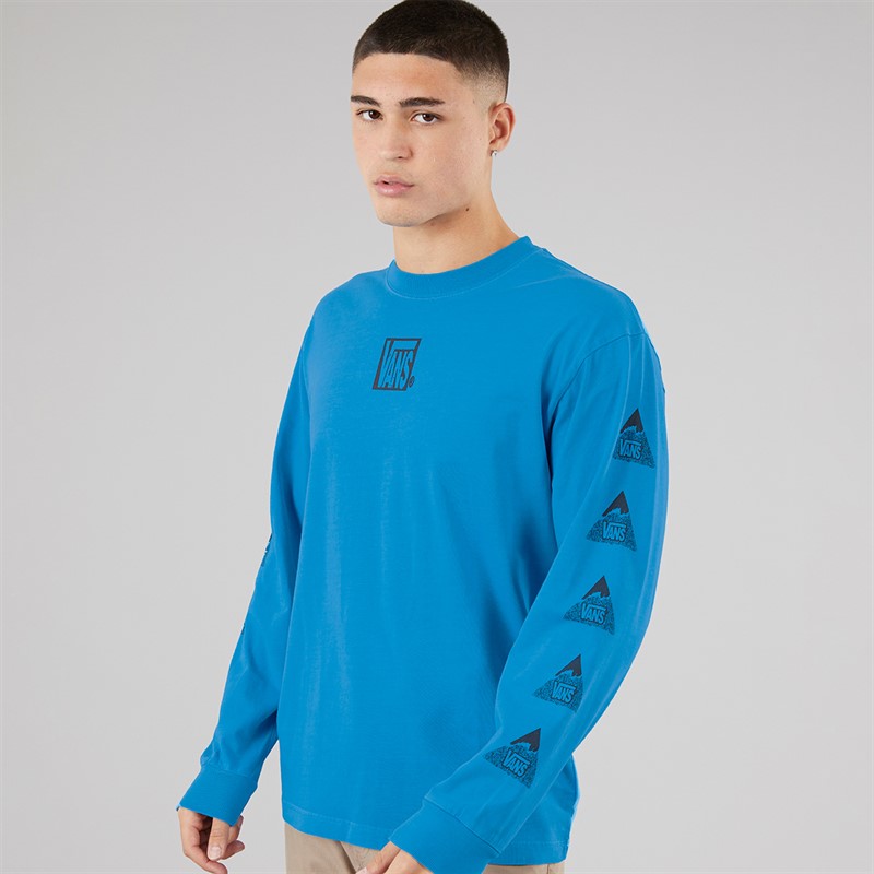 Vans Mens MTE Teamteam Graphic Long Sleeve T-Shirt True Blue