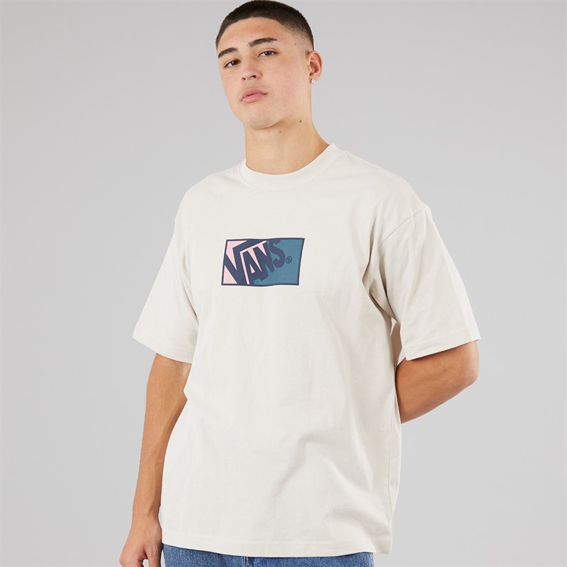 Vans Mens Original Standards Bloc Logo T-Shirt Taupe Mist - Size XXL