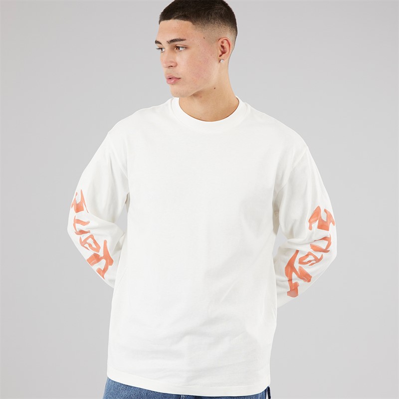Vans Mens Raw Instinct Long Sleeve T-Shirt Marshmallow