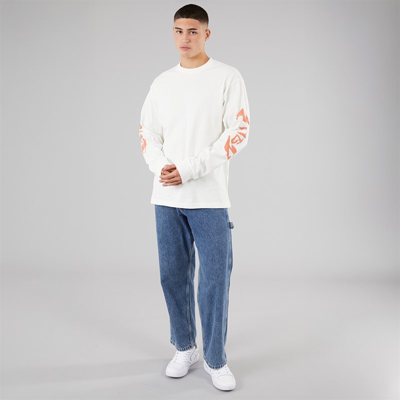 Vans Mens Raw Instinct Long Sleeve T-Shirt Marshmallow
