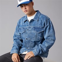 Vans Mens Camo Denim Trucker Jacket Stonewash/Blue