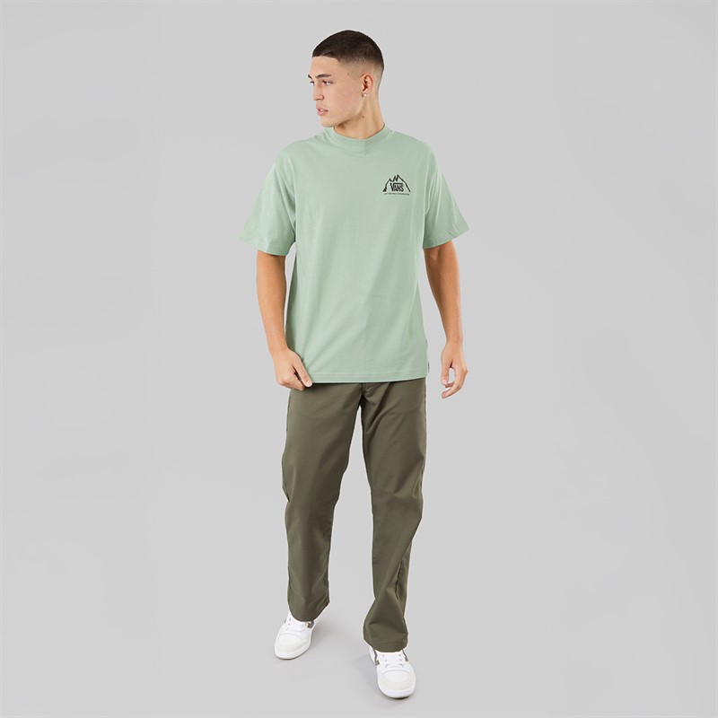 Vans Mens Mte Crestline Graphic Back T-Shirt Gray Olive