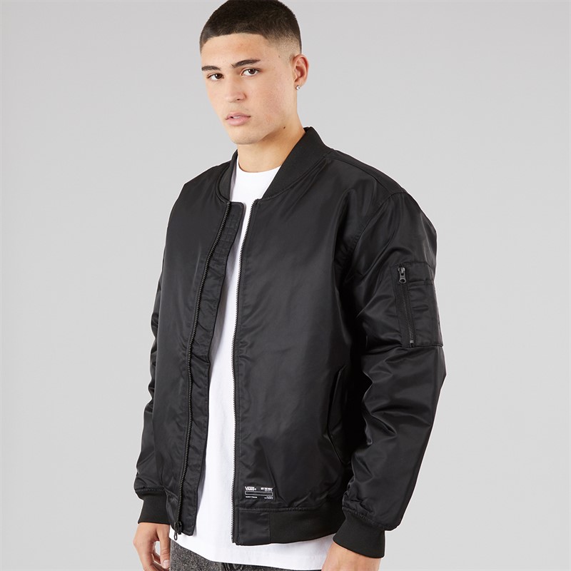 Vans Mens Copley Bomber Jacket Black/Burnt Gold - Size XL